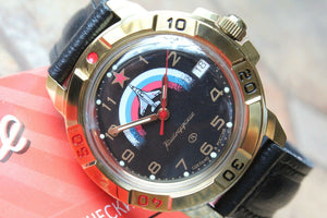 Vostok Komandirsky Military Wrist Watch # 439608 NEW