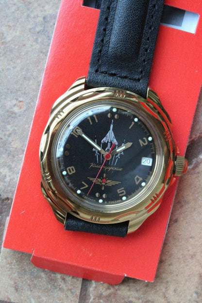 Vostok Komandirsky Russian Military Wrist Watch # 219511 NEW