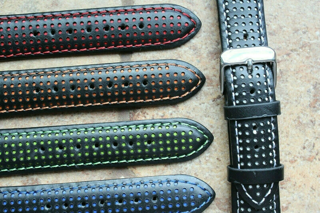 Genuine Leather Military Watch Strap Bright Night B1