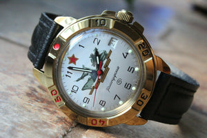 Vostok Komandirsky Military Wrist Watch # 439823 NEW