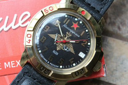 Vostok Komandirsky Military Wrist Watch # 439630 NEW