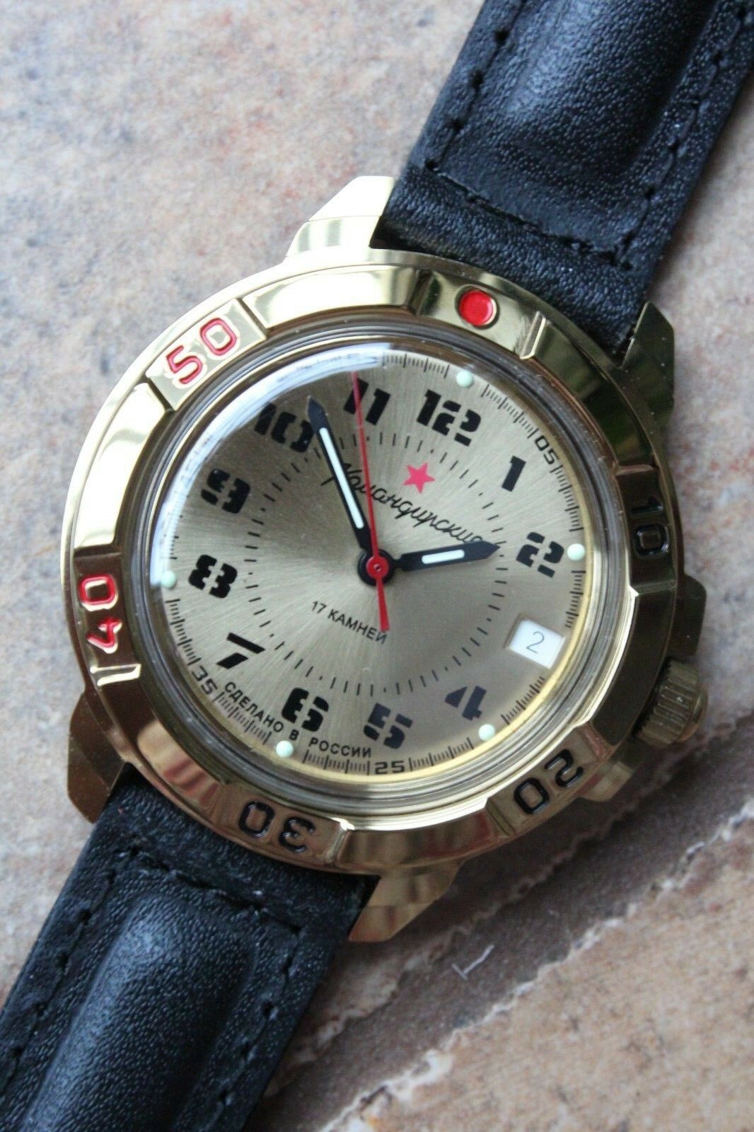 Vostok Komandirsky Military Wrist Watch # 439121 NEW