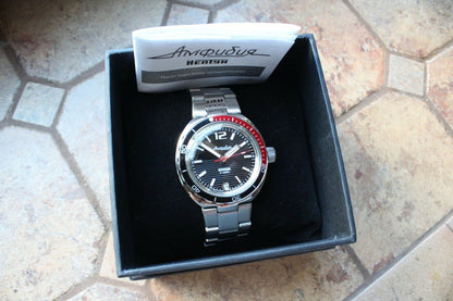 Vostok Amphibian Neptun Russian Machanical Auto Diver Men's wrist watch 960760