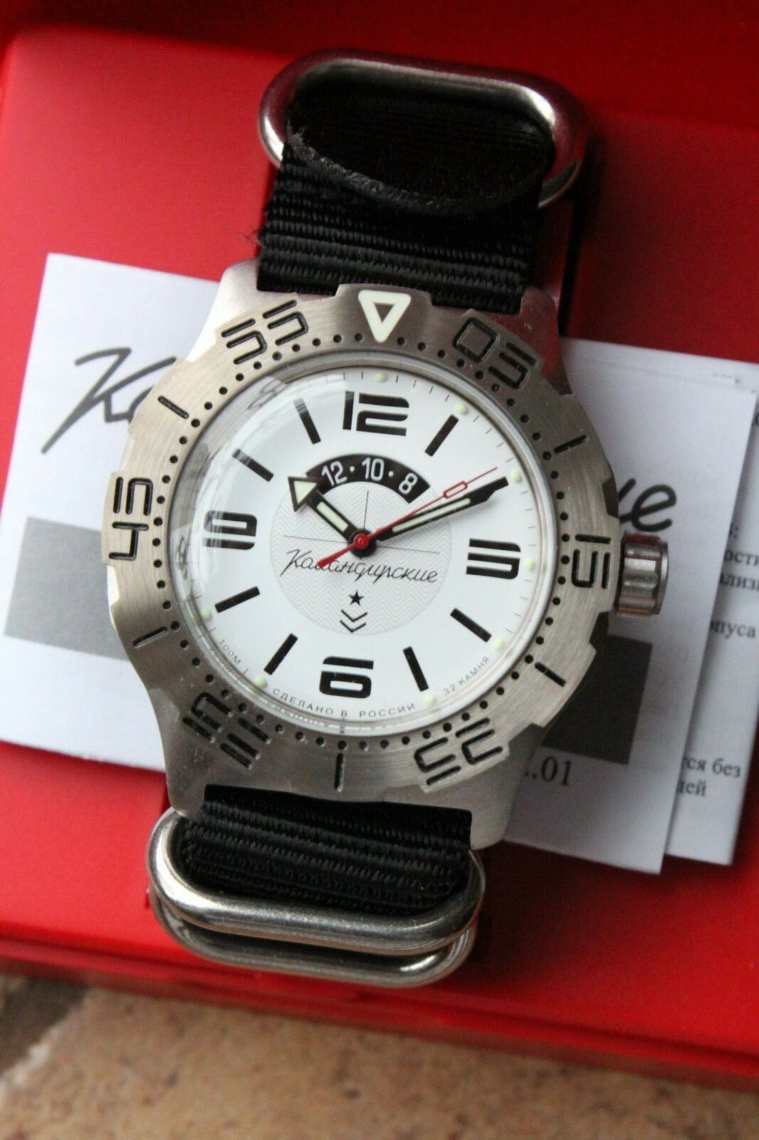 Russian Mechanical Automatic Wrist Watch VOSTOK Komandirsky K-35 350618