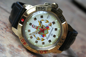 Vostok Komandirsky Military Wrist Watch # 439553 NEW
