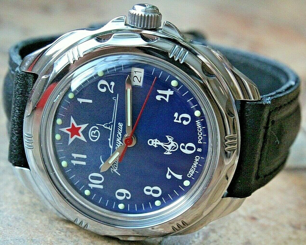 Vostok Komandirsky Russian Military Wrist Watch Submarine 211289