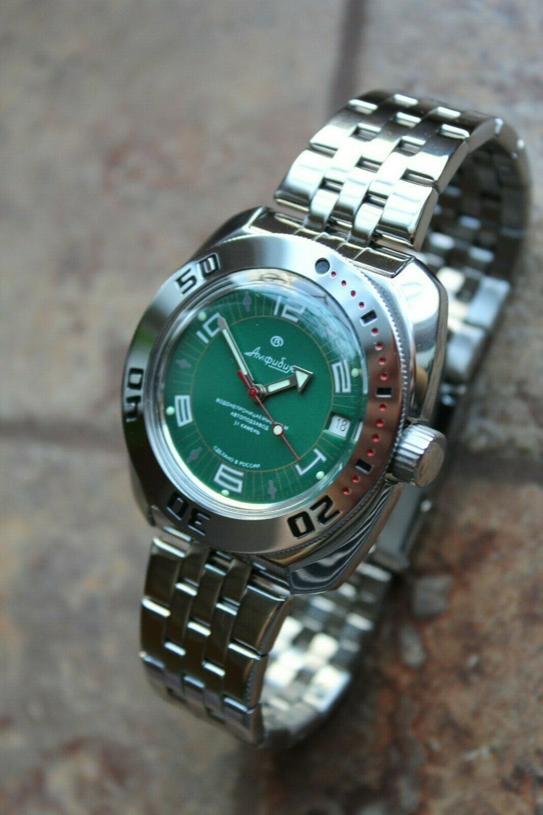 Russian Mechanical Automatic Wrist Watch VOSTOK AMPHIBIAN DIVER 710405