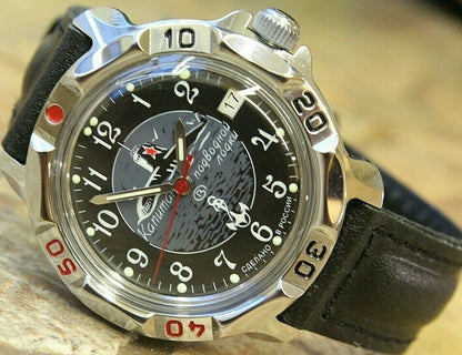 Vostok Komandirsky Russian Mechanical Military Wrist Watch Submarine 811831