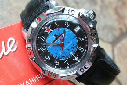 Vostok Komandirsky Russian Mechanical Military Wrist Watch Submarine 811163