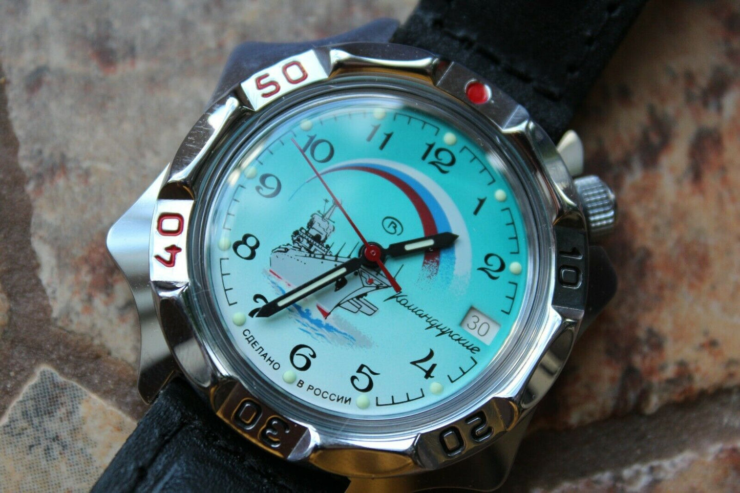 Vostok Komandirsky Russian Military Wrist Watch # 531300 NEW