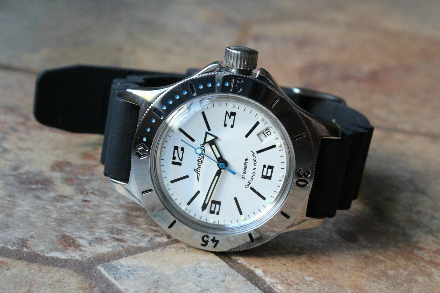 Russian Mechanical Automatic Wrist Watch VOSTOK AMPHIBIAN DIVER 120847