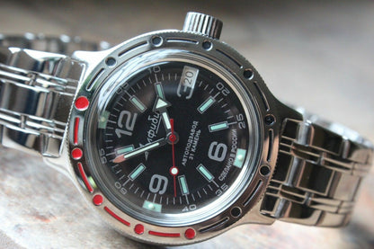 Russian Mechanical Automatic Wrist Watch VOSTOK AMPHIBIAN DIVER 420640