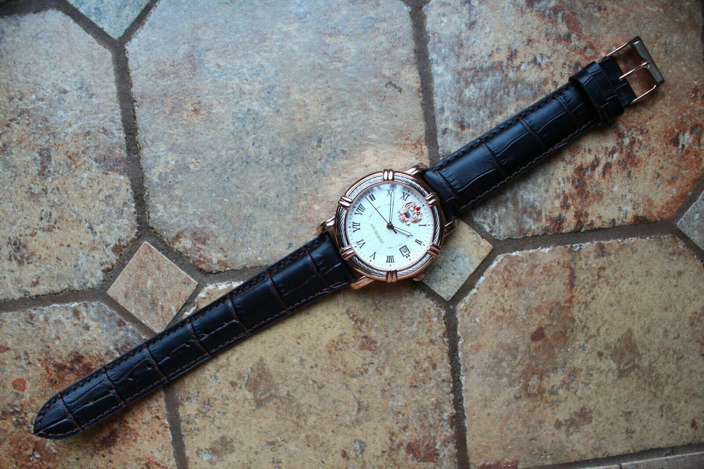 Russian President 4459471 Mechanical Automatic Men's Wrist Watch Poljot