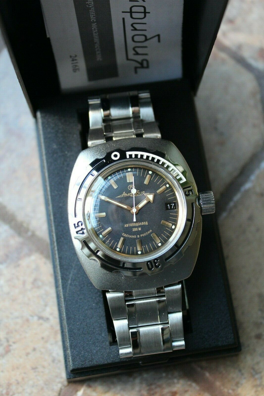 Vostok Amphibian Diver Mechanical Automatic Wrist Watch 090679
