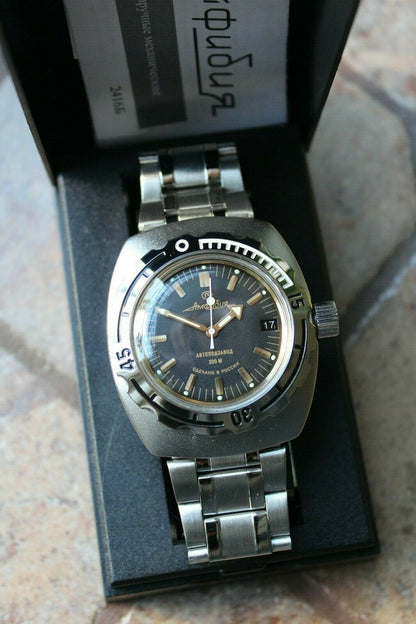 Vostok Amphibian Diver Mechanical Automatic Wrist Watch 090679