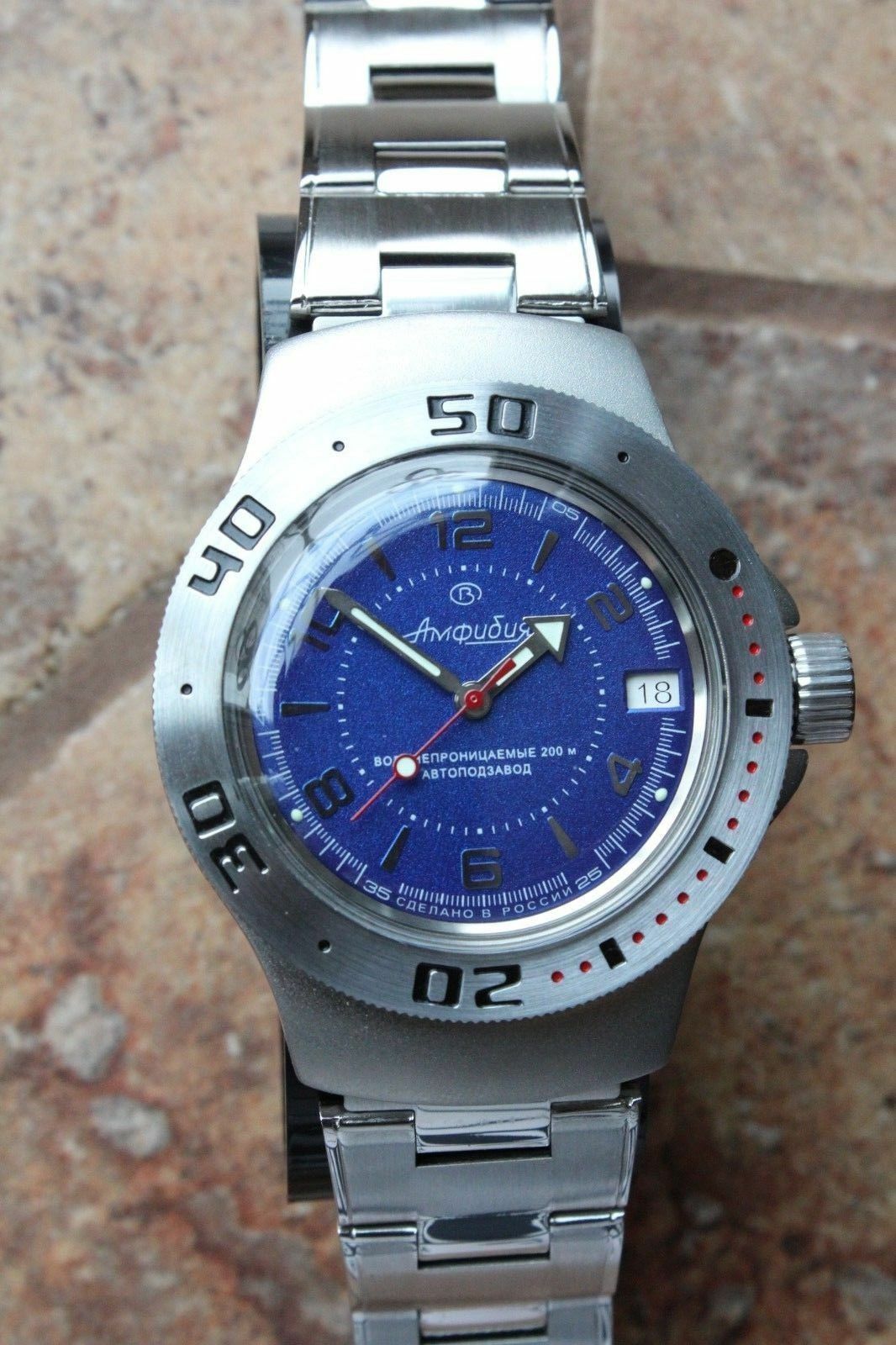 Vostok Amphibian Auto Russian diver wrist watch 060007