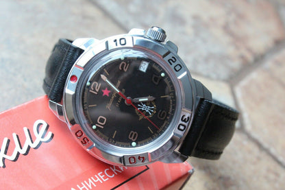 Vostok Komandirsky Military Wrist Watch # 431296 NEW