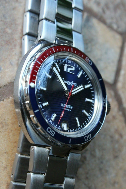 Vostok Amphibian Neptun 960759 Mechanical Automatic Diver Russian wrist watch