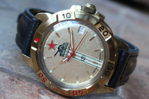 Vostok Komandirsky Military Wrist Watch # 439072 NEW