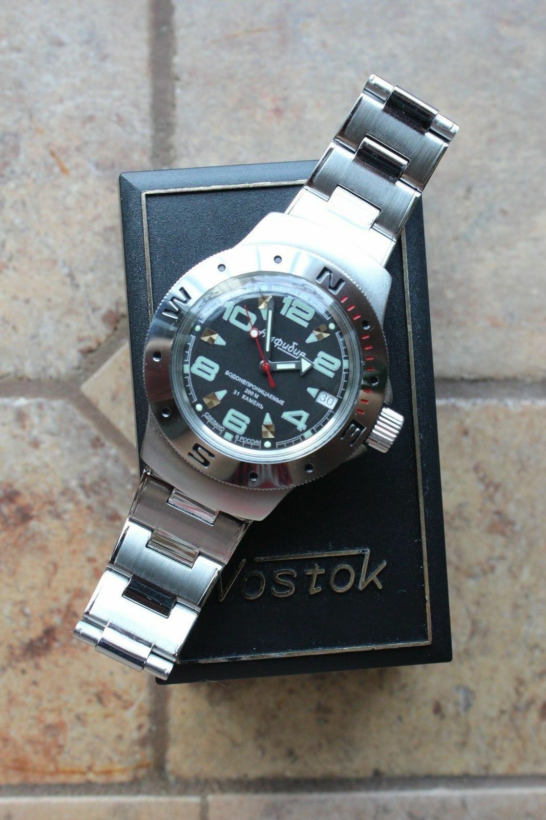 Vostok Amphibian Auto Russian diver wrist watch 060334