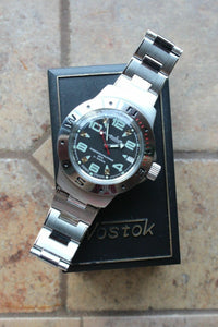 Vostok Amphibian Auto Russian diver wrist watch 060334