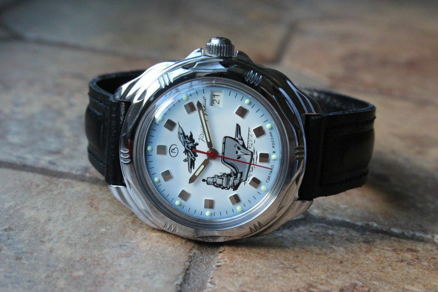 Vostok Komandirsky Russian Military Wrist Watch # 211261 NEW