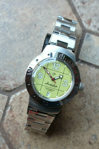 Vostok Amphibian Auto Russian diver wrist watch 060142