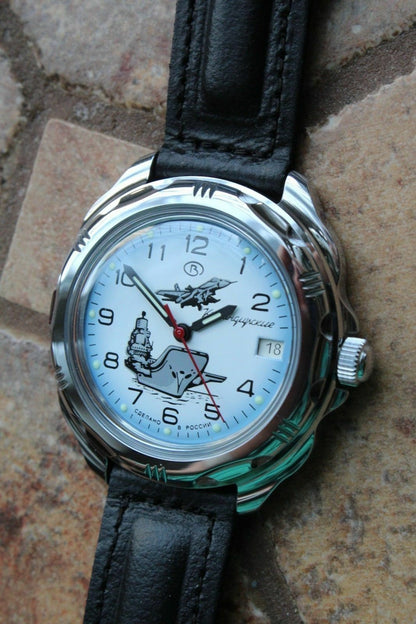 Vostok Komandirsky Russian Military Wrist Watch # 211982 NEW