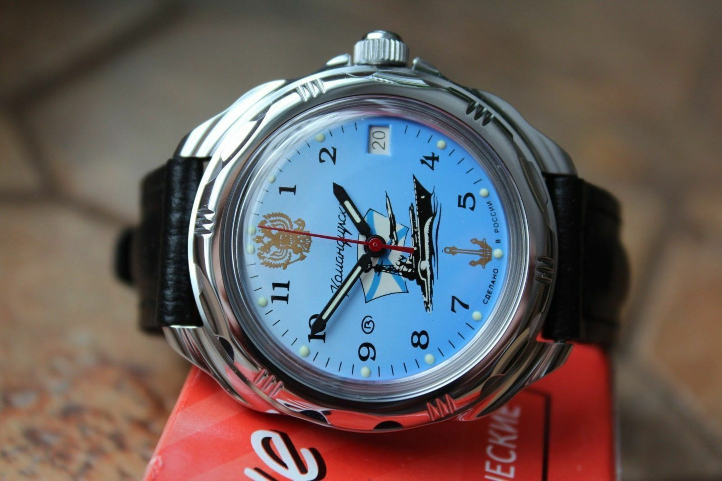 Vostok Komandirsky Russian Military Wrist Watch # 211139 NEW
