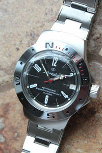 Vostok Amphibian Auto Russian diver wrist watch 060484
