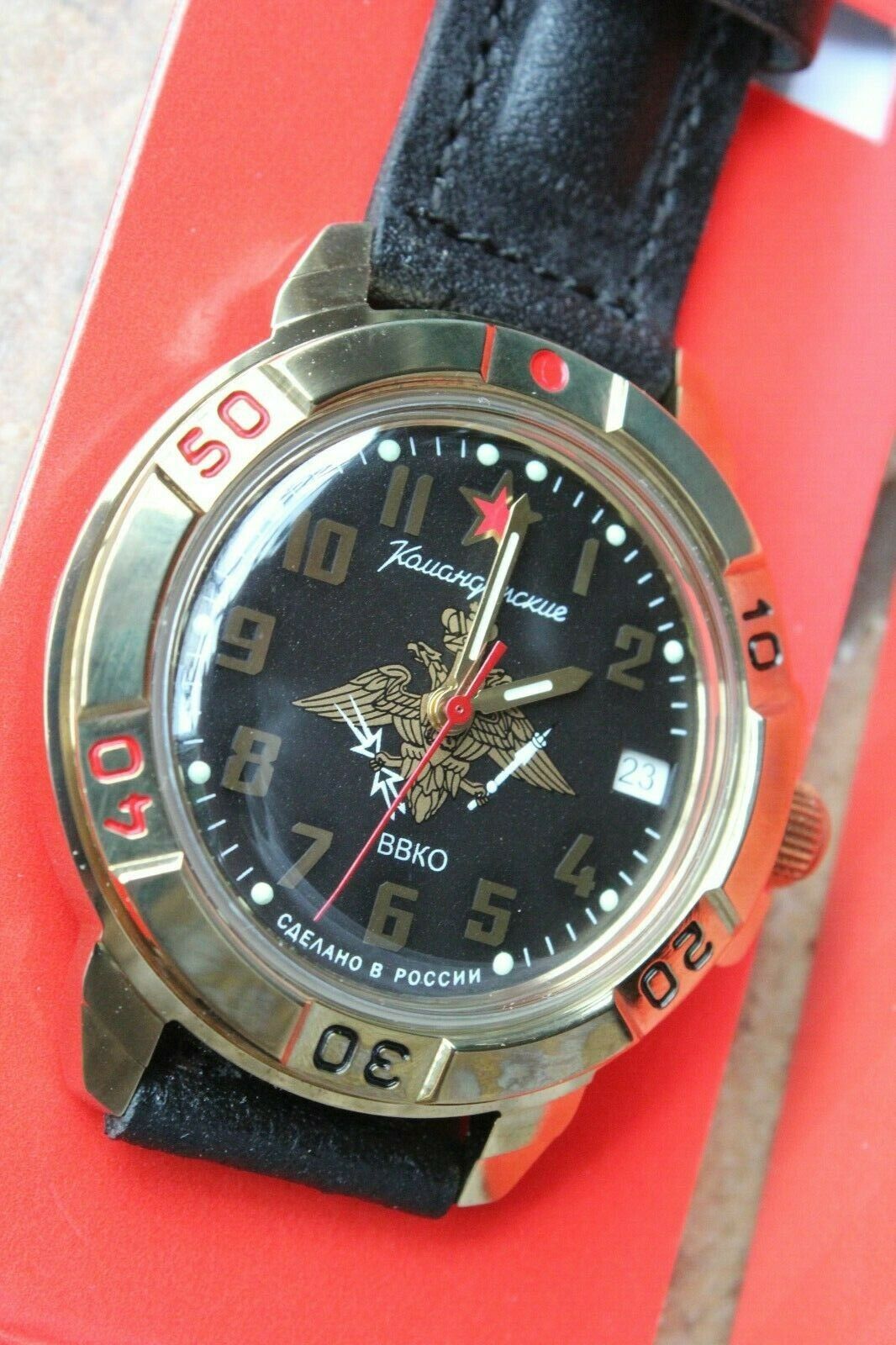 Vostok Komandirsky Russian Military Wrist Watch Aerospace Defense Forces 439632