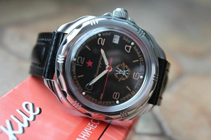 Vostok Komandirsky Russian Military Wrist Watch # 211296 NEW