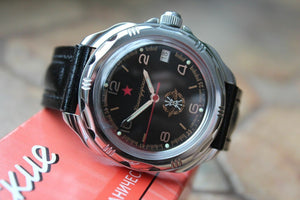 Vostok Komandirsky Russian Military Wrist Watch # 211296 NEW