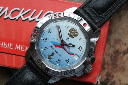 Vostok Komandirsky Military Wrist Watch # 431619 NEW