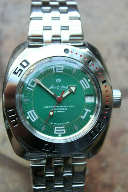 Russian Mechanical Automatic Wrist Watch VOSTOK AMPHIBIAN DIVER 710405