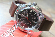 Load image into Gallery viewer, Vostok Komandirsky Military Wrist Watch Premium Leather Band # 431783-L1 NEW
