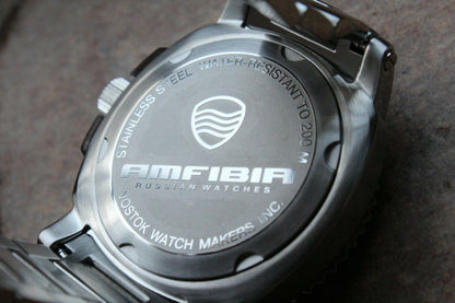 Vostok Amphibian Red Sea Russian Mechanical Automatic wrist watch 040684