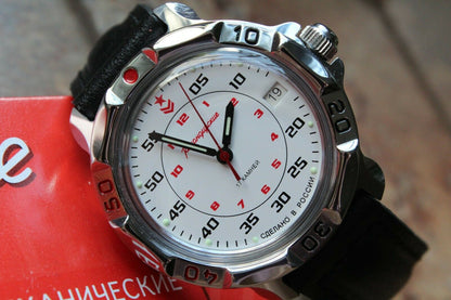 Vostok Komandirsky Russian Mechanical Military Wrist Watch Red Star 811171