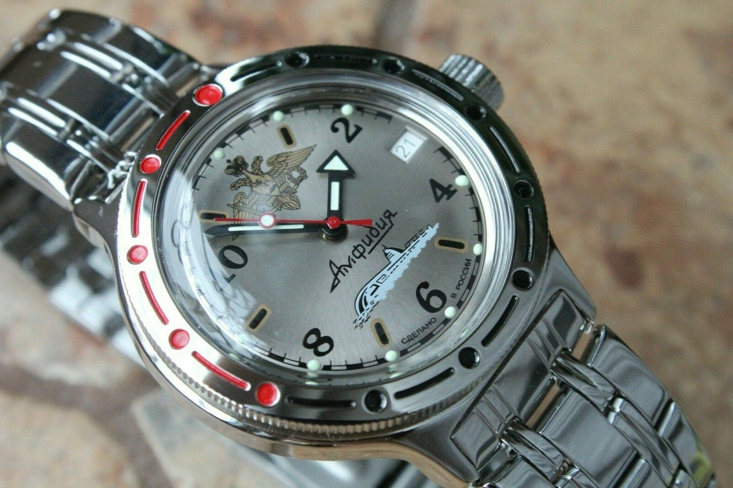 Russian Mechanical Automatic Wrist Watch VOSTOK AMPHIBIAN DIVER 420392