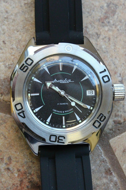 Russian Mechanical Automatic Wrist Watch VOSTOK AMPHIBIAN DIVER 670923
