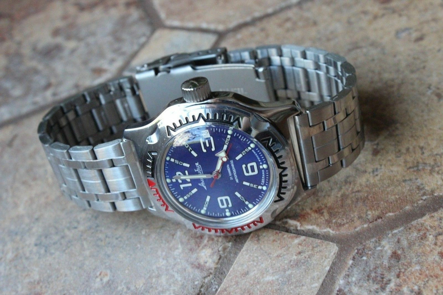Russian Mechanical Automatic Wrist Watch VOSTOK AMPHIBIAN DIVER 100316