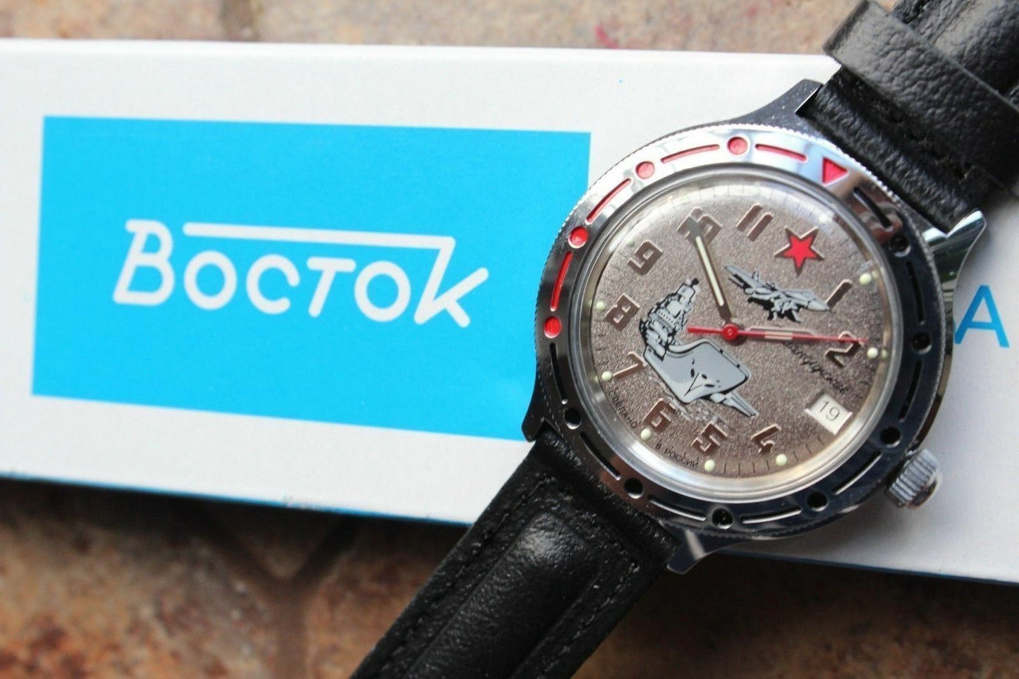 Vostok Komandirsky Auto Russian Military Wrist Watch # 921402 NEW