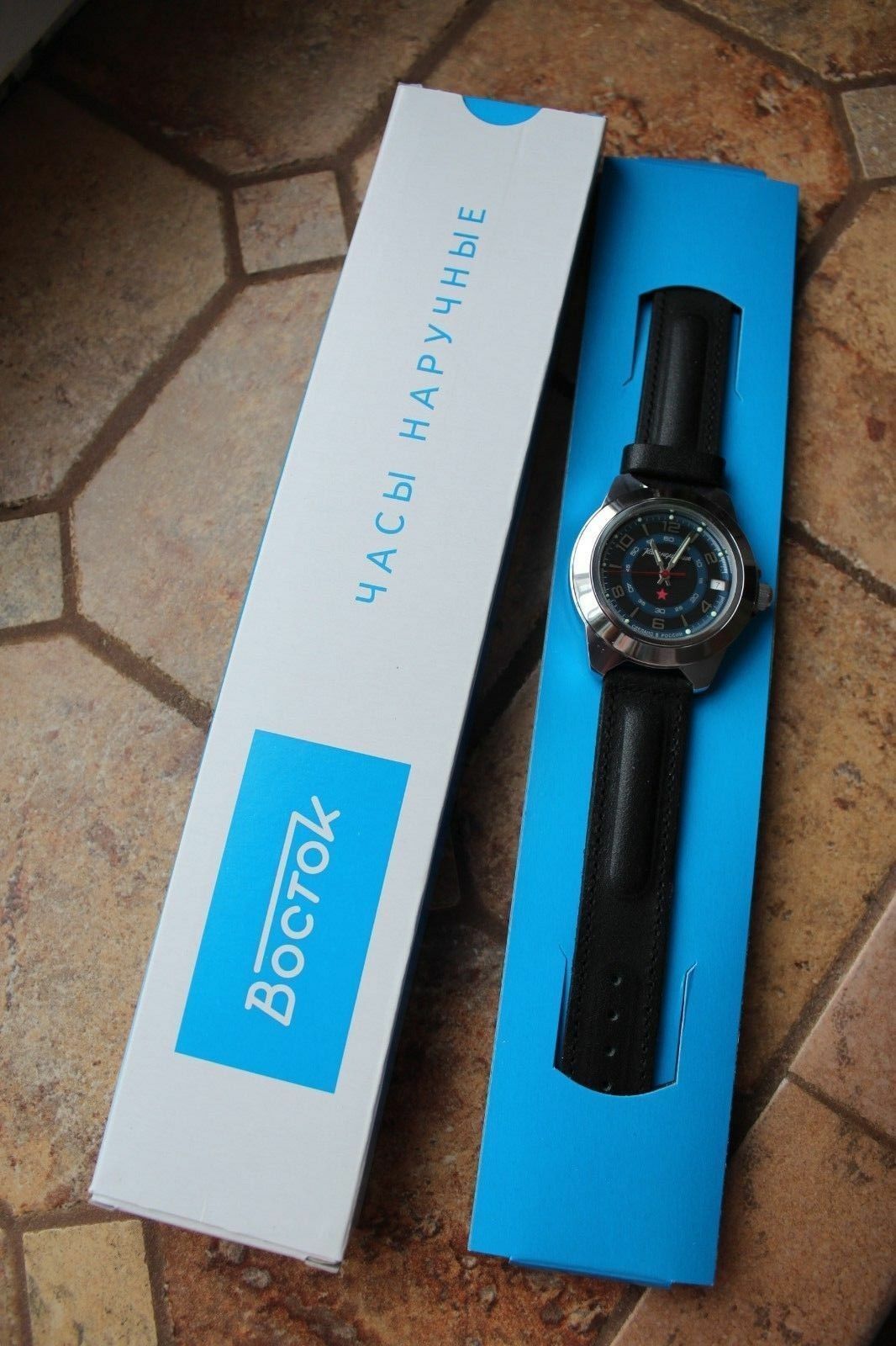 Vostok Komandirsky Auto Russian Military Wrist Watch # 641641 NEW