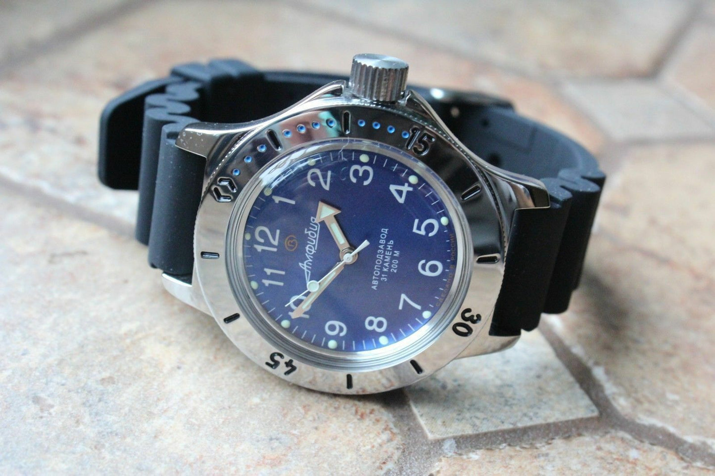 Russian Mechanical Automatic Wrist Watch VOSTOK AMPHIBIAN DIVER 120812