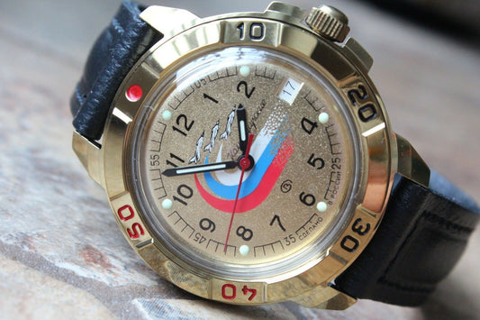 Vostok Komandirsky Military Wrist Watch # 439564 NEW