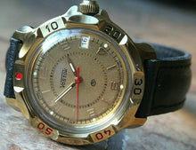 Load image into Gallery viewer, Vostok Komandirsky 819980 Russian Mechanical Military Wrist Watch Gold Dial
