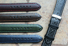 Load image into Gallery viewer, Genuine Leather Military Watch Strap Bright Night B1
