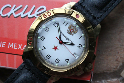 Vostok Komandirsky Military Wrist Watch # 439322 NEW