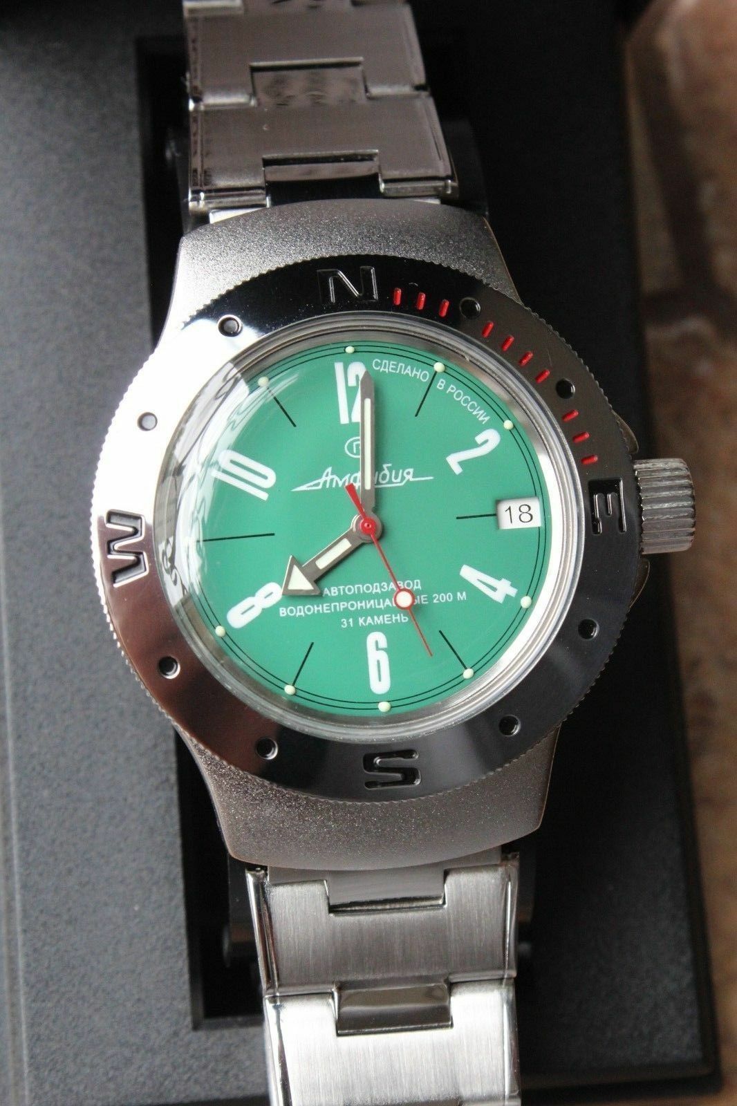 Vostok Amphibian Auto Russian diver wrist watch 060282