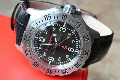 Vostok Komandirsky Mechanical Automatic Wrist Watch 24 Hour K-35 350515
